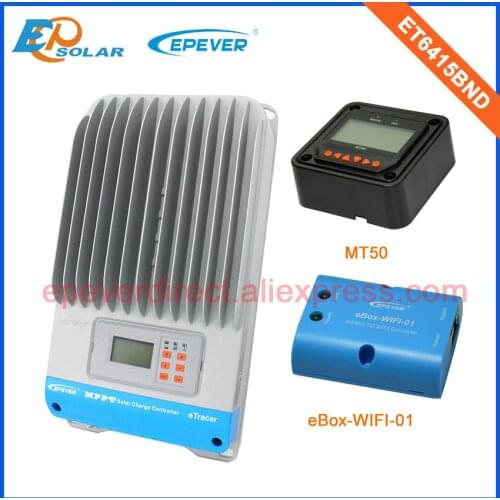 Solar panels 12V/24V/36V/48V auto charger battery regulator MPPT EP series ET6415BND MT50 Meter and wifi box 60A 60amps