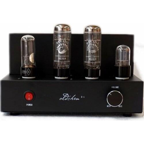 TZT Laochen X-1 EL34-B W/Without Bluetooth Tube Amplifier HIFI EXQUIS Class A Handmade Single-ended lamp Silver Amp OldChen