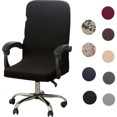 Computer Office Chair Cover Universal Chair Stretch Rotating Spandex Slipcovers Stretch Case for Swivel Chair Armchair Work Seat