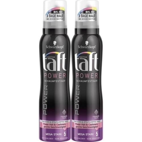 TAFT Hair Gel Wax Hair Foam CASHMERE Power 150 ml + 150 ml / 2 pcs
