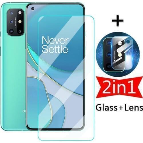 2 in 1 Screen Protective Tempered Glass for Oneplus 8T 9 9R Camera Lens Protector Film For One+ One Plus nord n100 n10 Glass