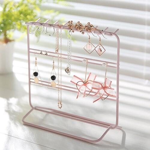 Iron Frame Jewelry Hanger Metal Decorative Simple Jewelry Organizer Earring Holder Earrings Jewelry Display Window Decoration