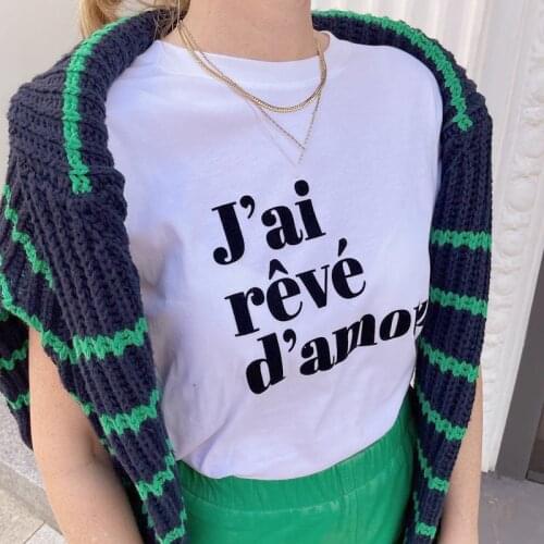 Rowling White Letter Graphic Tee Shirts Woman Short Sleeve O-Neck Cotton T-Shirt Casual Classic Logo Good Quality Tops 2021