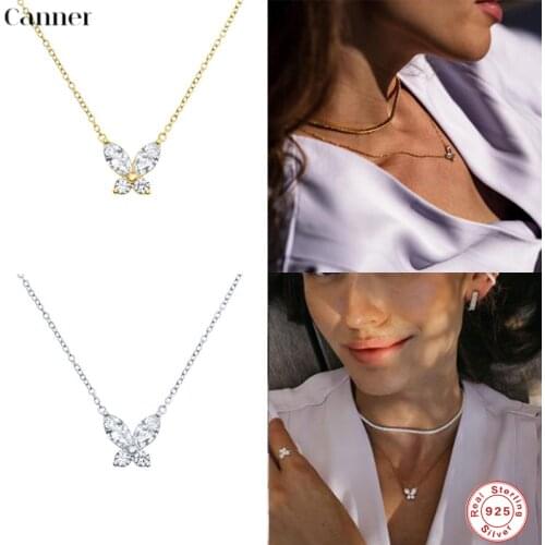 Canner 925 Sterling Silver Choker Necklace Multiple Star Stackable Clavicle Necklaces For Women Fine Jewelry Collier Collares W5