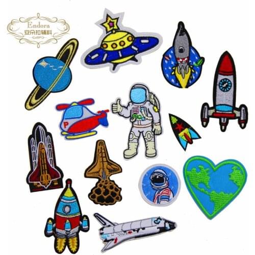 10 pcs fashion airplane badges Embroidered patch iron on Motif Applique DIY decor repair patches DIY accessory CPAM shipping