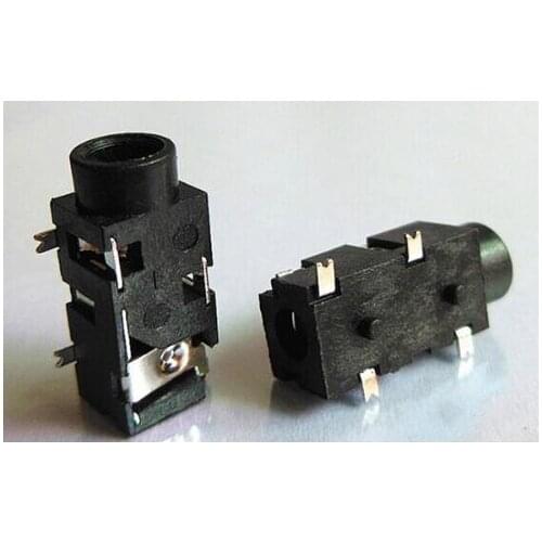 10PCS 3.5mm Female Audio Connector 4 Pin SMT SMD Headphone Jack Socket PJ-327C