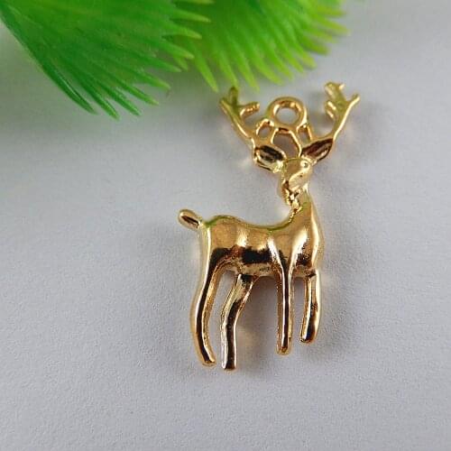20Pieces)Man Creative Elk jewelry pendant Deer Necklace Pendant Animal Bracelet Charms Handmade Crafts Jewelry Findings 51834