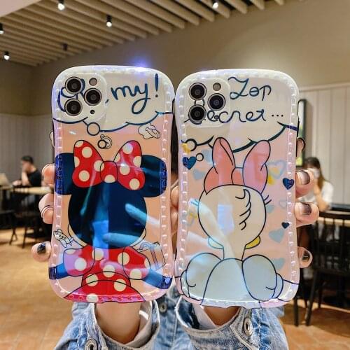 2021 Disney Mickey Minnie for iphone 11/12 pro max iPhone 7/8 plus xr xs max case carcasa iphone plus Mobile Phone Cases Covers