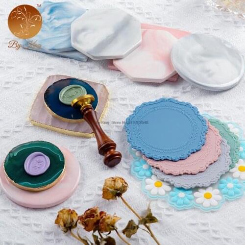 By King Ceramics Sealing Wax Demold board Wax Seal Stamps Paint Backing for DIY Wedding Brithday Party Sealling Wax Stamp Pads