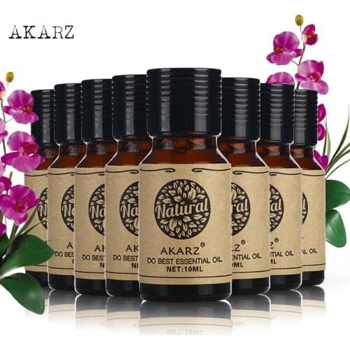 AKARZ Value Meals Ylang Ylang Clove Neroli Citronella Spearmint Rosemary Melissa Almond Essential Oils Skin Care 10ml*8