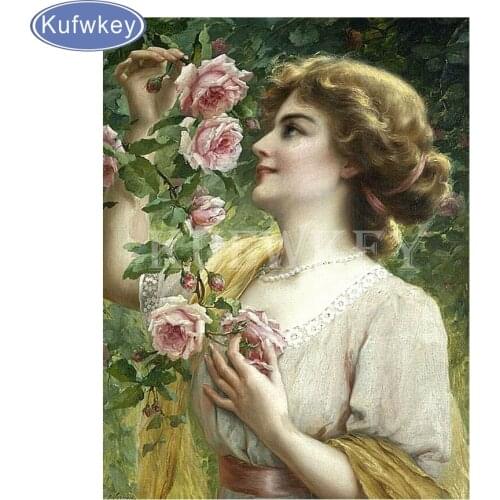 Diamond mosaic Embroidery,DIY 5D Diamond painting Cross Stitch,European classical beauty Patterns Rhinestone Decoration B20