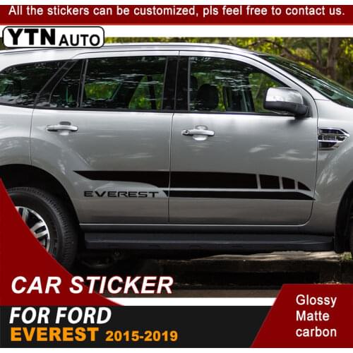 For Ford Everest 2015 2016 2017 2018 2019 Car Decals Side Door Stripe Graphic Vinyl Cool Car Decoration Stickers Accessories
