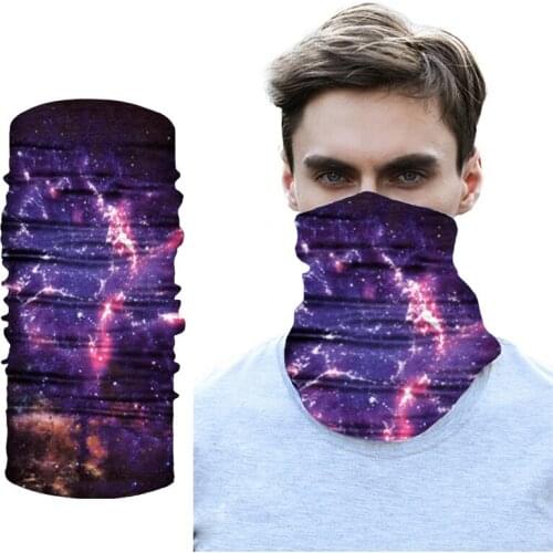 Starry Sky Bandana Anime Balaclava Magic Scarf Headdress Outdoor Sports Headscarf Men Riding Hiking Mask Neck Leggings Bandana