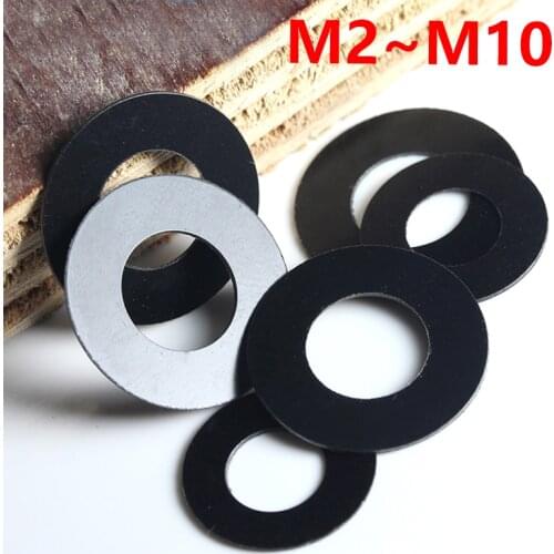 Black PVC Screw Round Meson Flat Washer Plastic Insulating Gasket Hard Mat Circuit Board Gasket M2 M2.5 M3 M4 M5 M6 M8 M10