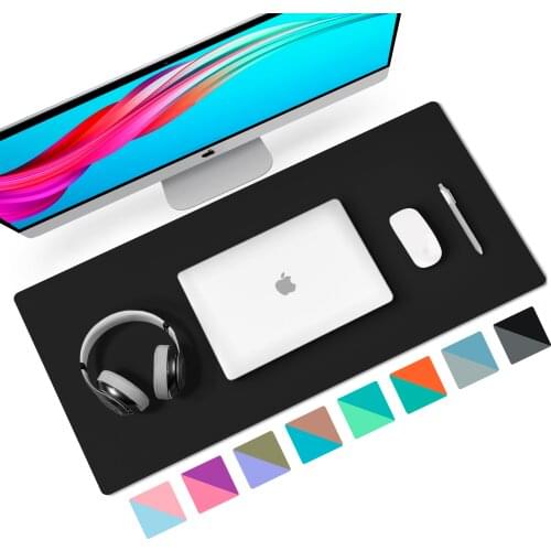 Gaming Mouse Pad Large Pu Leather Desk Pad Mat Double-Side Computer Table Keyboard Mat Gamer Mousepad For Office Home