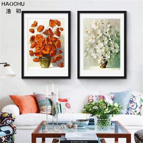 HAOCHU Europe flowers Murals WALL ART Canvas Painting Wall Painting poster decorations for home STUDY OFFICE kids room cafe bar