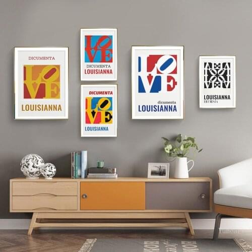ROBERT INDIANA 1967 Canvas Painting Wall Art Abstract Letter Love Posters and Prints Wall Picture for Living Bed Room Home Decor