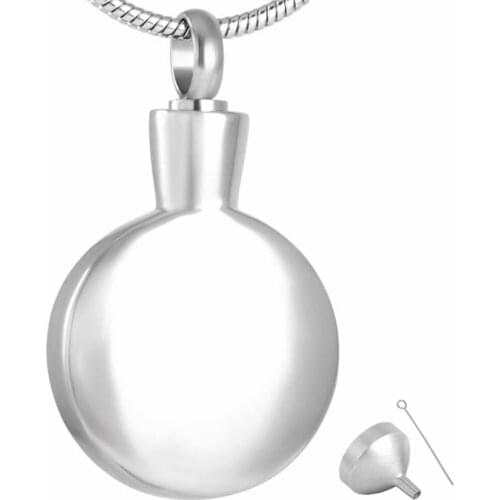 8365 Steel Cremation Jewelry Ash Urn Necklace Memorial Keepsake Pendant Never Fade