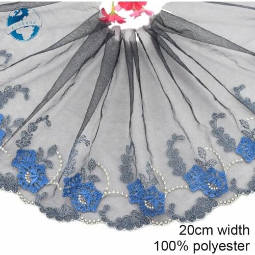 20cm polyester lace embroidery lace french lace ribbon fabric guipure diy trims sewing Accessories wedding decoration#4134
