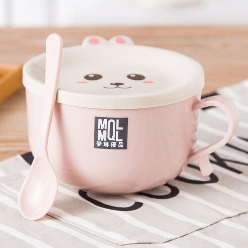 Kawaii Rabbit Cartoon Lunch Box For Kids Children Picnic Stainless Steel Bento Box Japanese Student Snacks Food Container Bowl