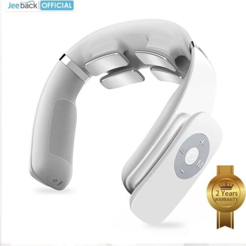 Jeeback G3 Electric Wireless Neck Massager TENS Pulse Relieve Pain 4 Head Vibrator Heating Cervical Massage Health Care