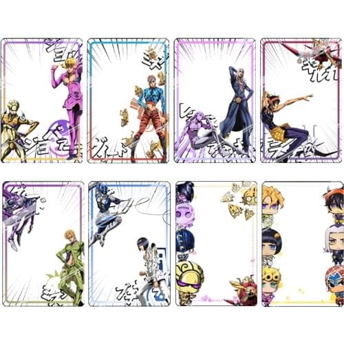 Brdwn JoJos Bizarre Adventure Golden Wind Giorno Giovanna Bruno Bucciarati Leone Abbacchio Guido Mista Cosplay Group Photo Card