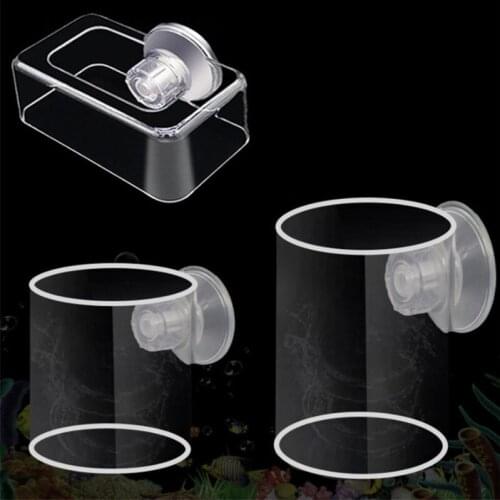New 3 Sizes Acrylic feeding box for aquarium fish feeder ring