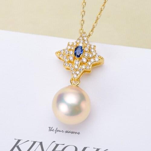 Shinning Pearl Pendant Fittings S925 Sterling Silver Pendant Settings Jewelry Making