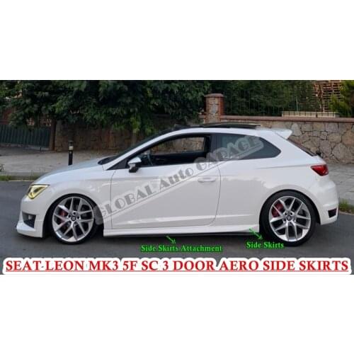 For SEAT LEON MK3 5F SC 3 DOOR AERO SIDE SKIRTS 2013 2014 2015 2016 2017 2018 2019 2020 Skirts Sill Trim Car Styling Auto Sport
