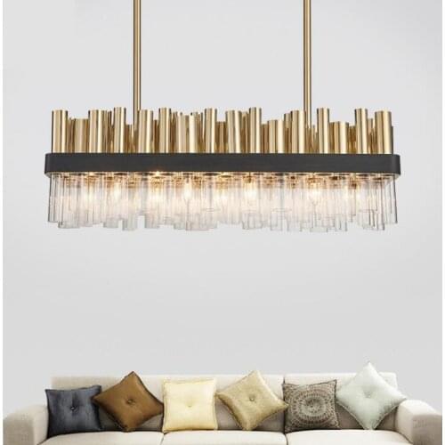 Postmodern personality simple restaurant lamp Nordic creative living room hotel designer fashion atmospheric glass hanging lamps