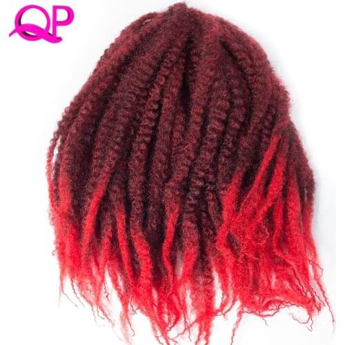 Qp hair 20Roots Crochet Hair 18'' Ombre Frosted color Afro kinky curly braiding hair synthetic extensions Marley Braids