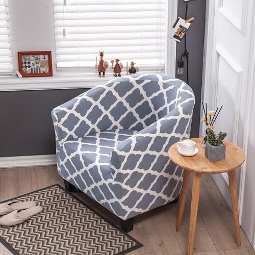 High Stretch Sofa Cover Tub barrel ArmChair Cover Skid Resistance Furniture Protector Fabric club round Slipcover Couch Cover