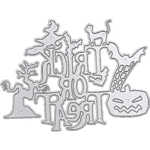 DIY Witch Black Cat Embossing Card Knife Mould, Carbon Steel Printing Steel Mould for Album Paper Card Making