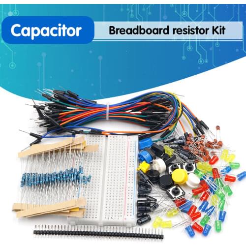 Starter Kit for arduino Resistor /LED / Capacitor / Jumper Wires / Breadboard resistor Kit with Retail Box