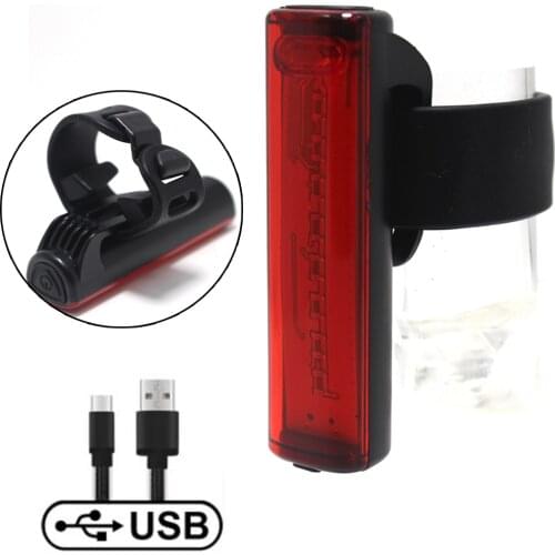 LED Bicycle Rear Light Bike Warning Lamp 5 Modes USB Charge Red Color Safety Headlight Night Tail Light