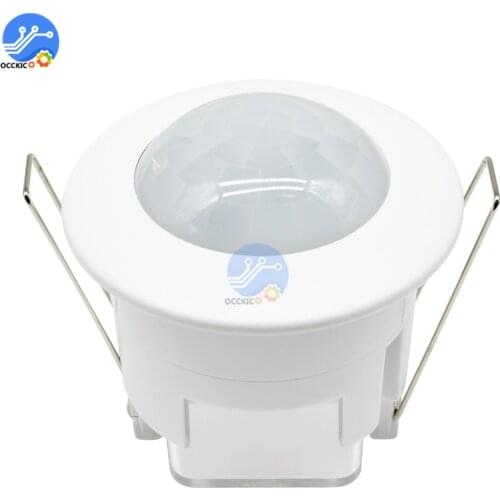 AC 220V-240V 360 Degree Inlay Sensor Switch PIR Infrared Motion Sensor LED Light Lamp Sensor Detector LED for Smart Home