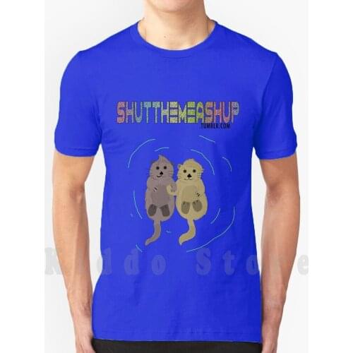 Shutthemeashup-Otter Love T Shirt Diy Big Size 100% Cotton Shutthemeashup Shut The Meash Up Otters Otter Cute Otter Baby Otter