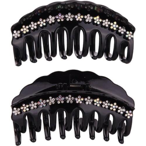 New Hairdress For Women Black Plastic Hair Claw Clips Hollow Out Carving Crab For Hair Large Size 10cm Hair Clamps Hair pins