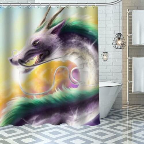 Custom Spirited Away Shower Curtains Waterproof Fabric Cloth Bathroom Decoration Supply Washable Bath Room Curtain