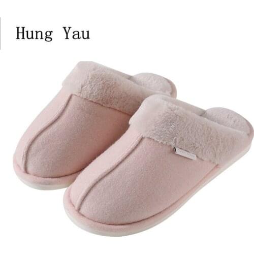 Winter Women Slippers Warm Indoor Flips Flops New Fashion Solid Platform Female Slides Non-slip Flat Home Comfortable