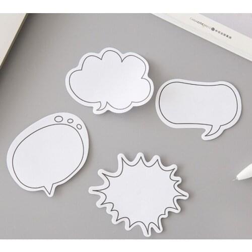 4pack Cute dialog box design message notes Matters needing attention sticky notes Office school supplies stationery gifts