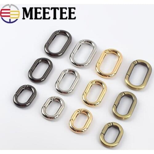 10/20pcs 20/25/32mm Spring O Rings Metal Buckles for Bag Strap Buckle Dog Collar Keychain Handbag Handle Connector DIY Accessory