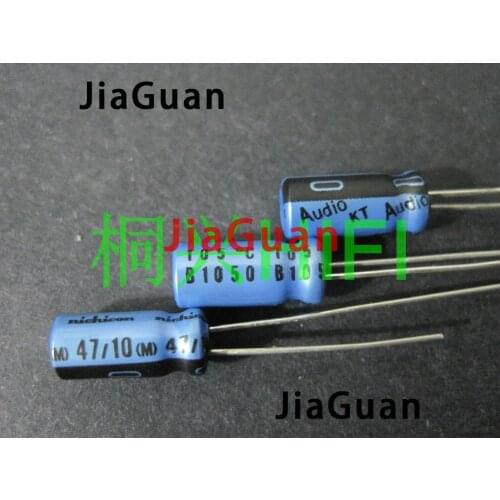 20pcs Genuine NICHICON KT 10V47UF 5X11MM Audio Electrolytic capacitor blue kt 47uF/10v hot sale 47UF 10V audio 10v 47uf