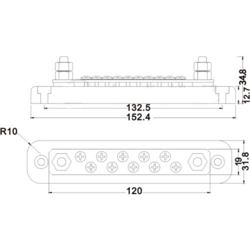 2x 100A 12V 20+10 Position Double Dual Row Terminal Connector Block Bus Bar