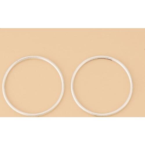 50pcs/Lot Tibetan Silver Open Hollow Round Charms Pendants for DIY Necklace Earring Connector Jewelry Making 34x34mm