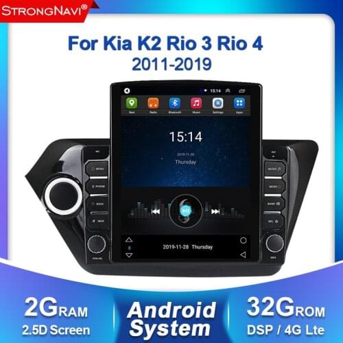 Tesla screen Android 2din 2.5D DSP For kia k2 RIO 3 2011-2016 RIO 4 2017-2019 Car Radio Multimedia Video Player Navigation GPS