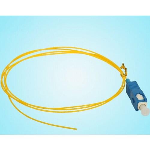 Free Shipping 50pcs/lot Singlemode Simplex PVC 0.9mm 1.5 Meter SC/UPC Fiber Optic Pigtail SC/UPC Pigtail