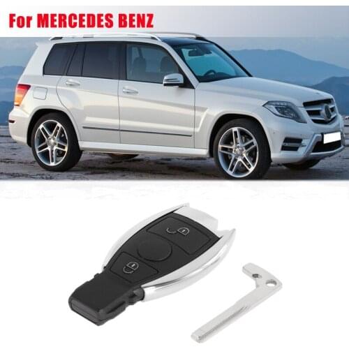 For Mercedes-Benz 2 Button Smart Key Fob Remote Key Case + Blade For Mercedes-Benz C R GLK GLE GLS Class