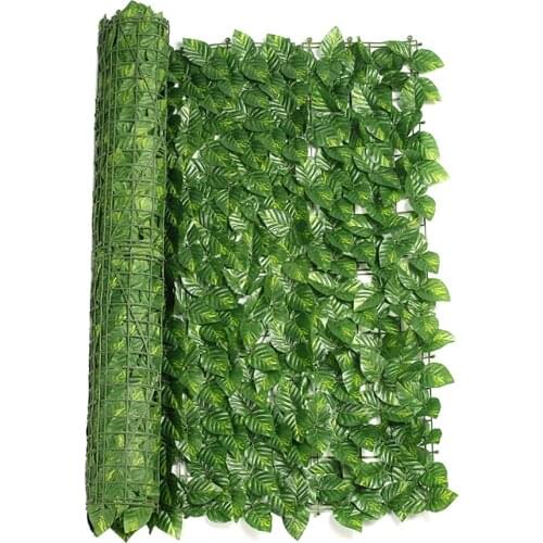 Artificial Ivy Privacy Fence Screen Anti-UV Anti-Fade Protected Privacy Hedging Wall Landscape Garden Fence Balcony Screen0.5x3m