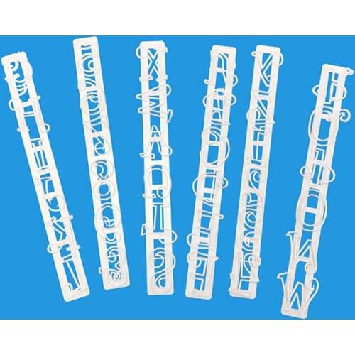 6 Pcs/Set Alphanumeric Shape Cookie Mold Fondant Biscuits Cake Gift Letter Modeling Cake Cutter Decorate Tools Home Diy Stencils